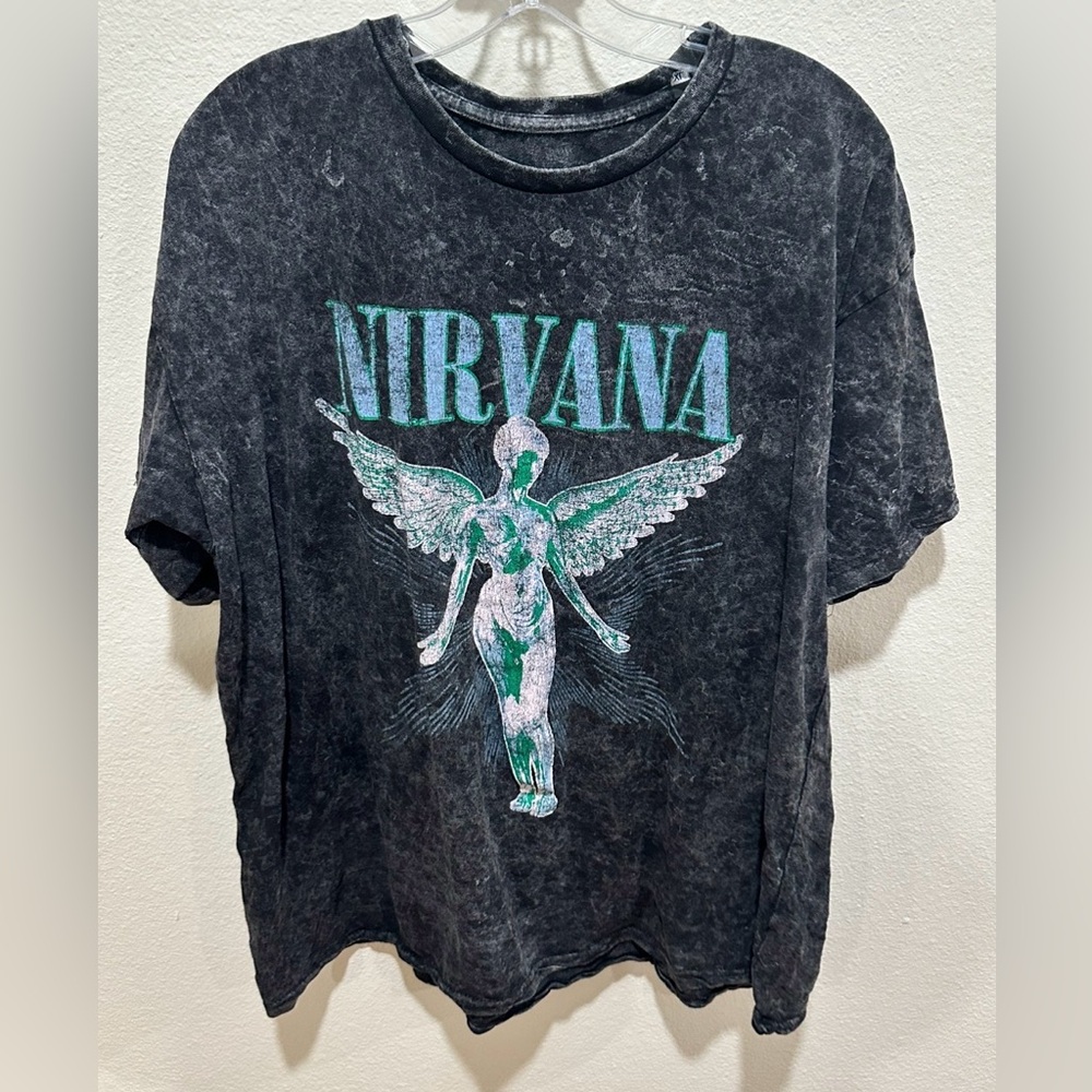 Nirvana 1993 tour Graphic T-Shirt in Black XL‎